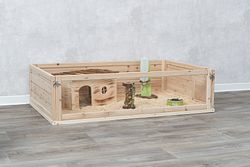 TRIXIE Indoor Gehege, Meerschw., Holz/Kunsstoff, 114 × 30 × 74 cm