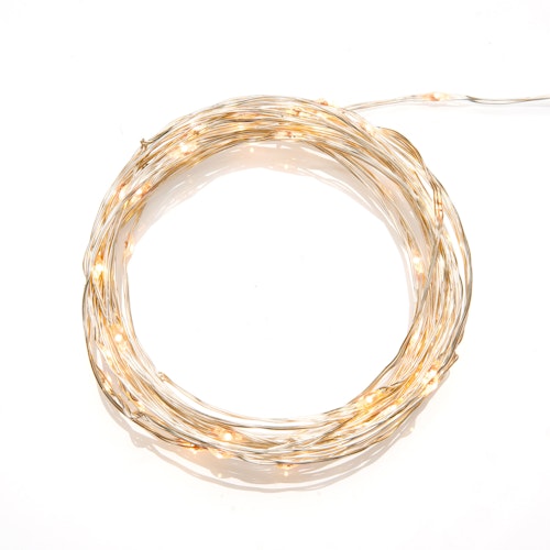 Konstsmide Weihnachtsbeleuchtung  LED Tropfenlichterkette 100er silberfarben Draht