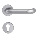 Vorschaubild Griffwerk ALESSIA Klipptechnik FS Panik -Edelstahl matt  Rosettengarnitur geteilter Vierkant 9mm -Klippt. -PZ -TS 38-50mm