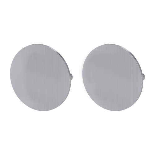 Griffwerk PIATTA -Edelstahl matt Rosettenpaar rund -Klebetechnik -Blind