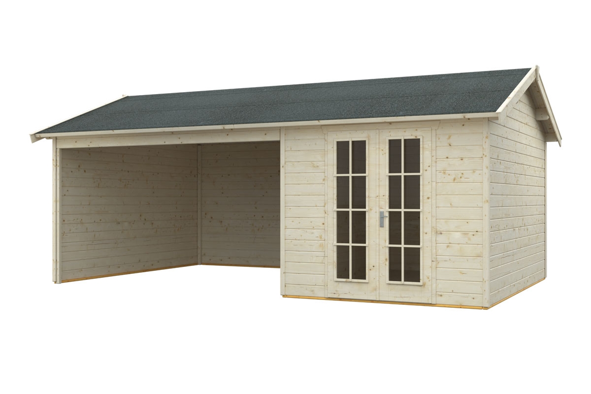 Skan Holz Gartenhaus Tilburg - 28 mm -naturbelassen