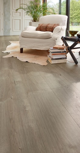 MEISTER Designboden MeisterDesign. flex DL 400 2055 x 216 x 5 mm 7140 Eiche Merino grau Porensynchron-Struktur