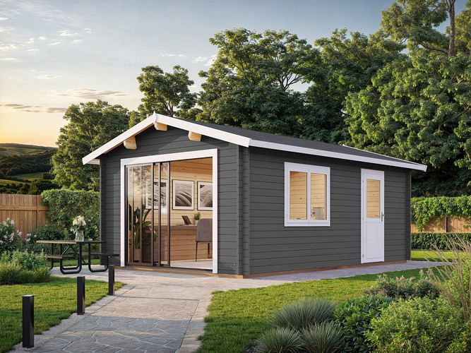 Palmako Gartenhaus Irene 19,0 m² - 44 mm Slide