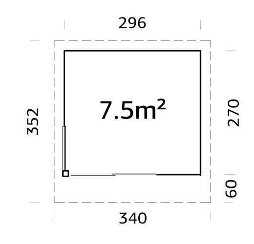 Palmako Gartenhaus Andrea 7,5 m² Slide Plus - 44 mm