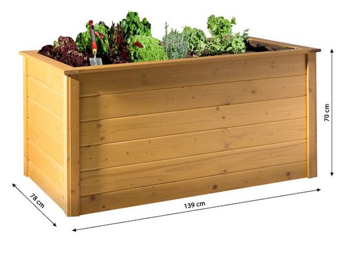 Weka Hochbeet B 139 x T 78 - 650 l -Eiche hell lasiert - Aktionsangebot