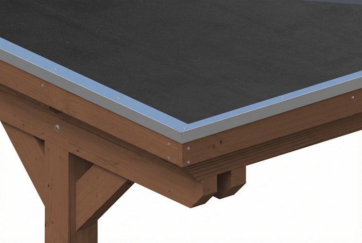 Skan Holz Emsland - Flachdach Carport aus Leimholz Breite 340 cm