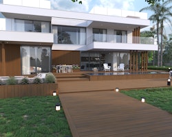 NewTechWood Deluxe Vintage WPC-Terrassendiele Hohlkammer Teak  23 x 138 mm