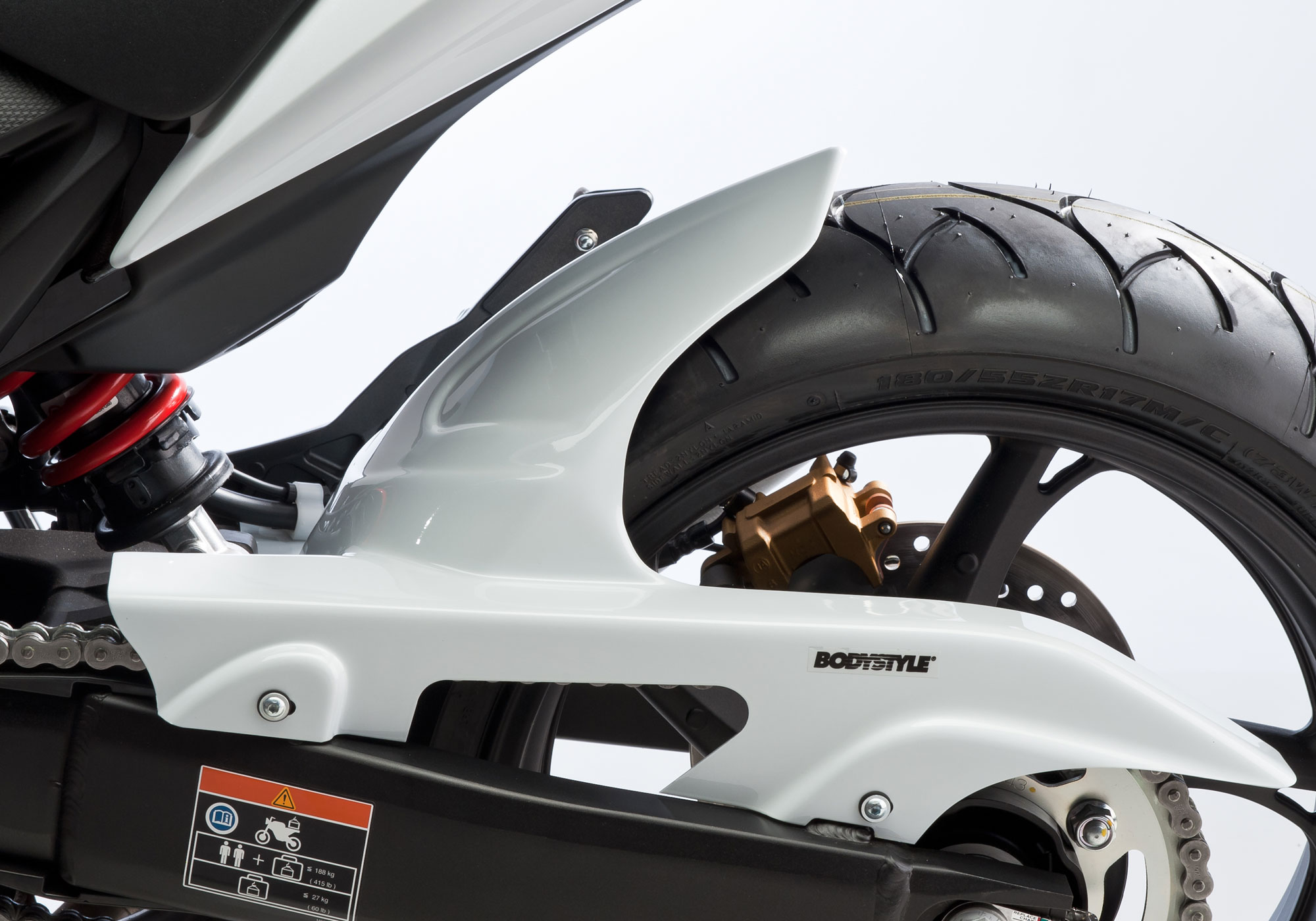 BODYSTYLE Sportsline Hinterradabdeckung ABS Kunststoff unlackiert für HONDA CB600 Hornet, CBR600F