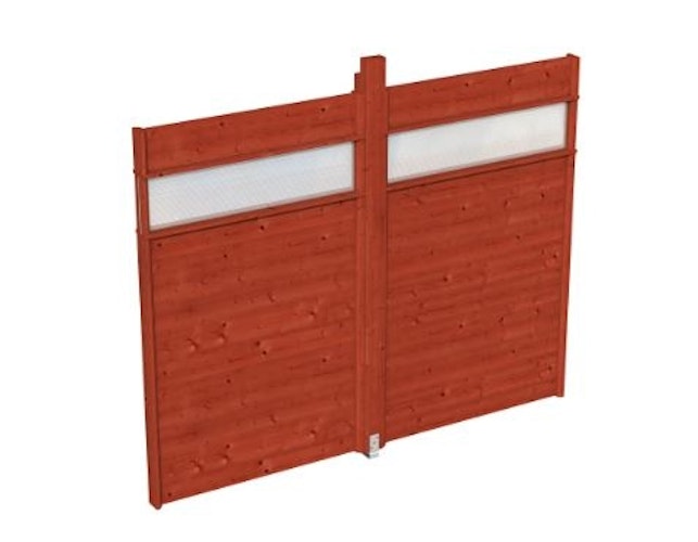 Skan Holz Wand-Element mit Lichtband für Pavillon Toulouse