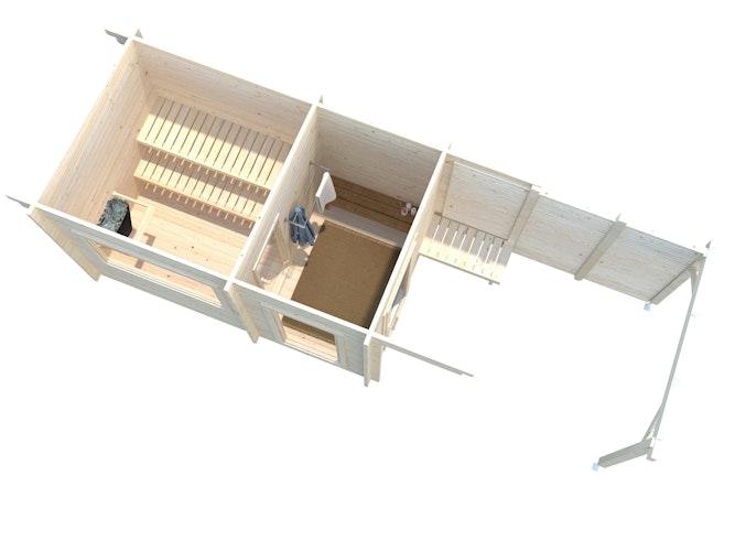 Palmako Saunahaus Sanna 6,8 + 5,9 m²