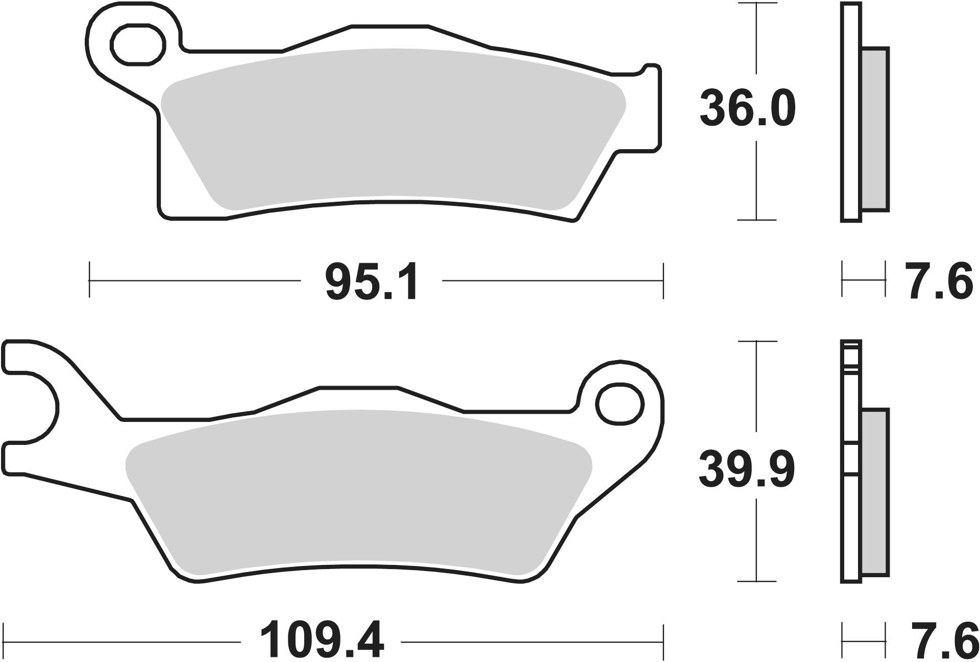 SBS Bremsbelag 910RSI Offroad Racing Sinter