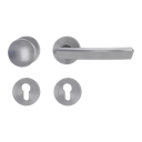 Vorschaubild Griffwerk Jette JETTE CRYSTAL Schraubtechnik -Edelstahl matt Rosettengarnitur -Schraubt. -Knopf R2 -WR -TS 40-45mm