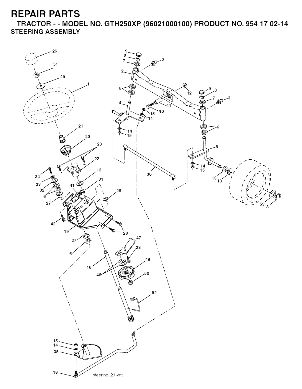 Explosionszeichnung Ersatzteile