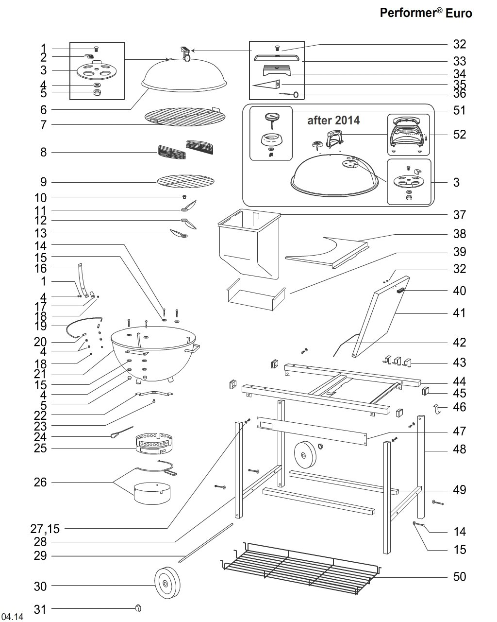 Explosionszeichnung Ersatzteile
