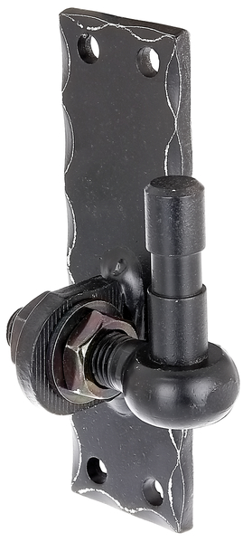 Alberts® Kloben ⌀16mm verstellbar zum Anschrauben 45x150mm randgehämmert schwarz