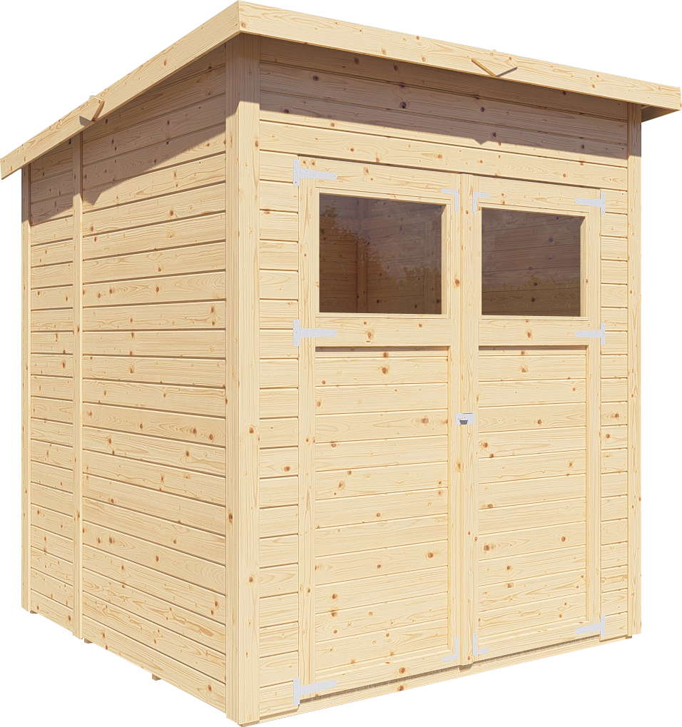 Bertilo Gerätehaus Amrum 2 - naturbelassen - 14 mm