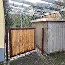 Vorschaubild BambusBASIS Modul5 Tür mit Cortenstahlrahmen