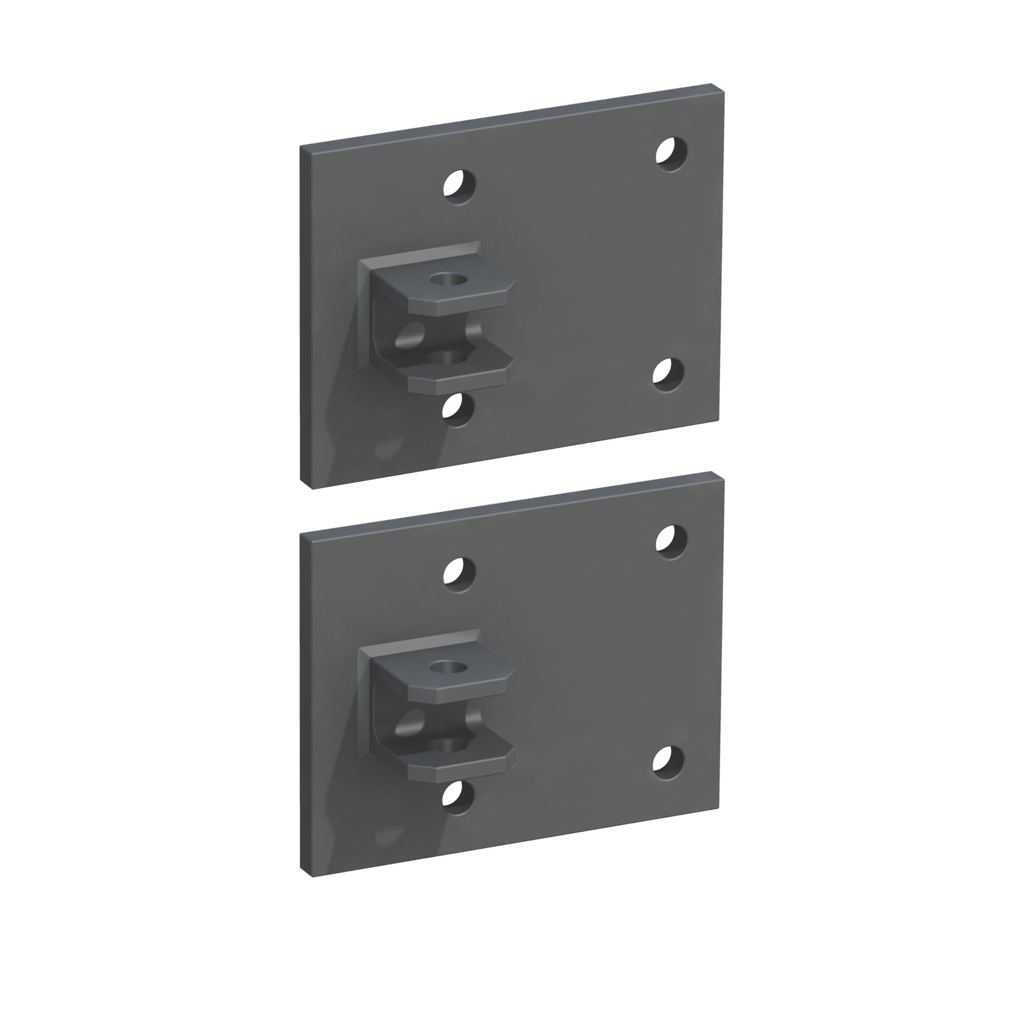 TraumGarten Montageplatte für Tor an Mauer anthrazit 10 x 10, 2er-Set