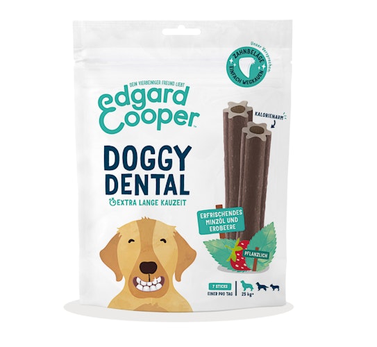 Edgard&Cooper Doggy Dental Minze und Erdbeere Hundesnack