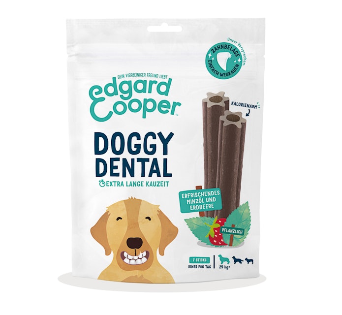 Edgard&Cooper Doggy Dental Minze und Erdbeere HundesnackVorschaubild