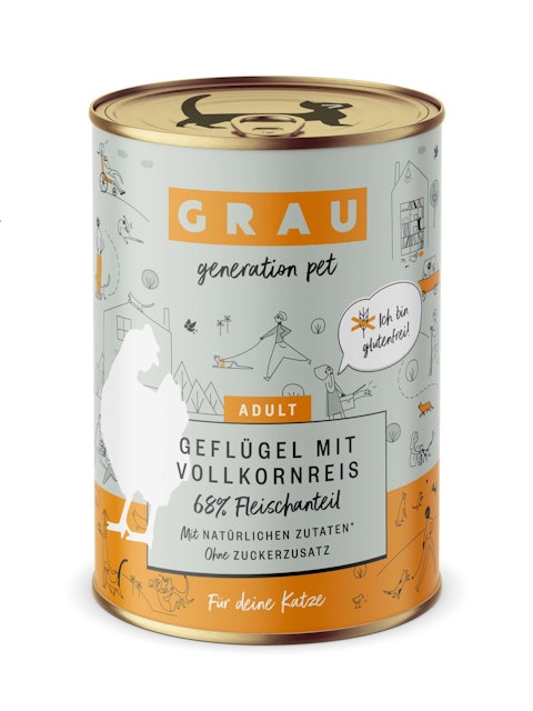 grau Katze 400 Gramm KatzennassfutterVorschaubild