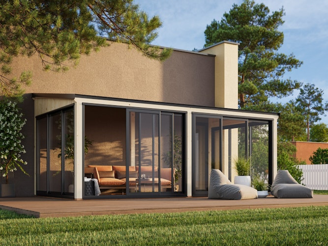 Palmako Glashaus Lumi 16,2 m² (Wintergartenanbau) - Slide