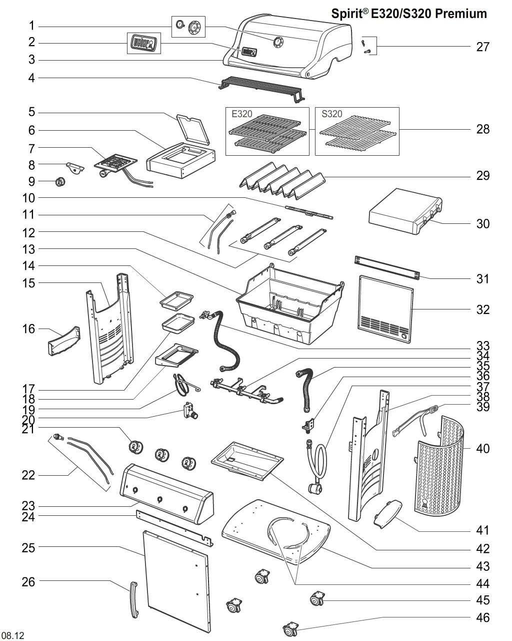Explosionszeichnung Ersatzteile