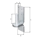 Vorschaubild Alberts® Kloben ⌀13 mm auf Platte 100x35 mm feuervz.