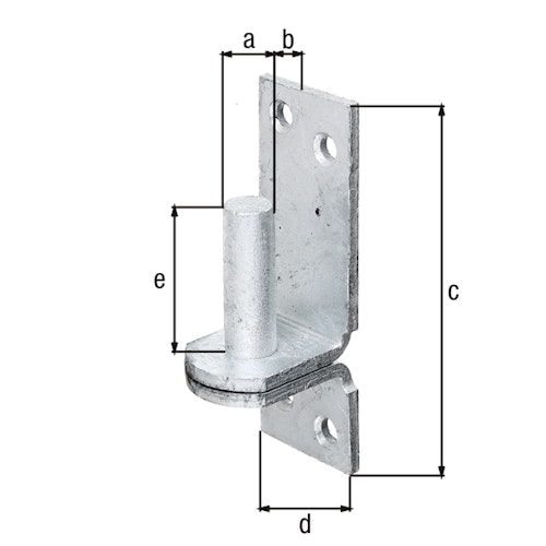 Alberts® Kloben ⌀13 mm auf Platte 100x35 mm feuervz.