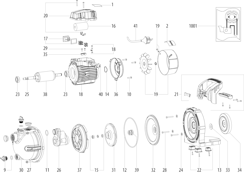Explosionszeichnung Ersatzteile
