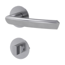 Vorschaubild Griffwerk Jette JETTE CRYSTAL PIATTA S -Edelstahl matt Rosettengarnitur rund -Flachrosette -WC TS 37-45mm