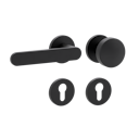 Vorschaubild Griffwerk Wechselgarnitur VAYA 291 AVUS fast2fix Fast2Fix Rosetten rund Knopf R2 Graphitschwarz L