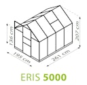 Vorschaubild Vitavia Gewächshaus Eris 5000 inkl. 1 Dachfenster, Regenrinnen, Stahlfundamentrahmen - 5 m²
