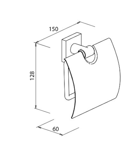 Bravat WC-Papierhalter mit Deckel Quaruna, chrom