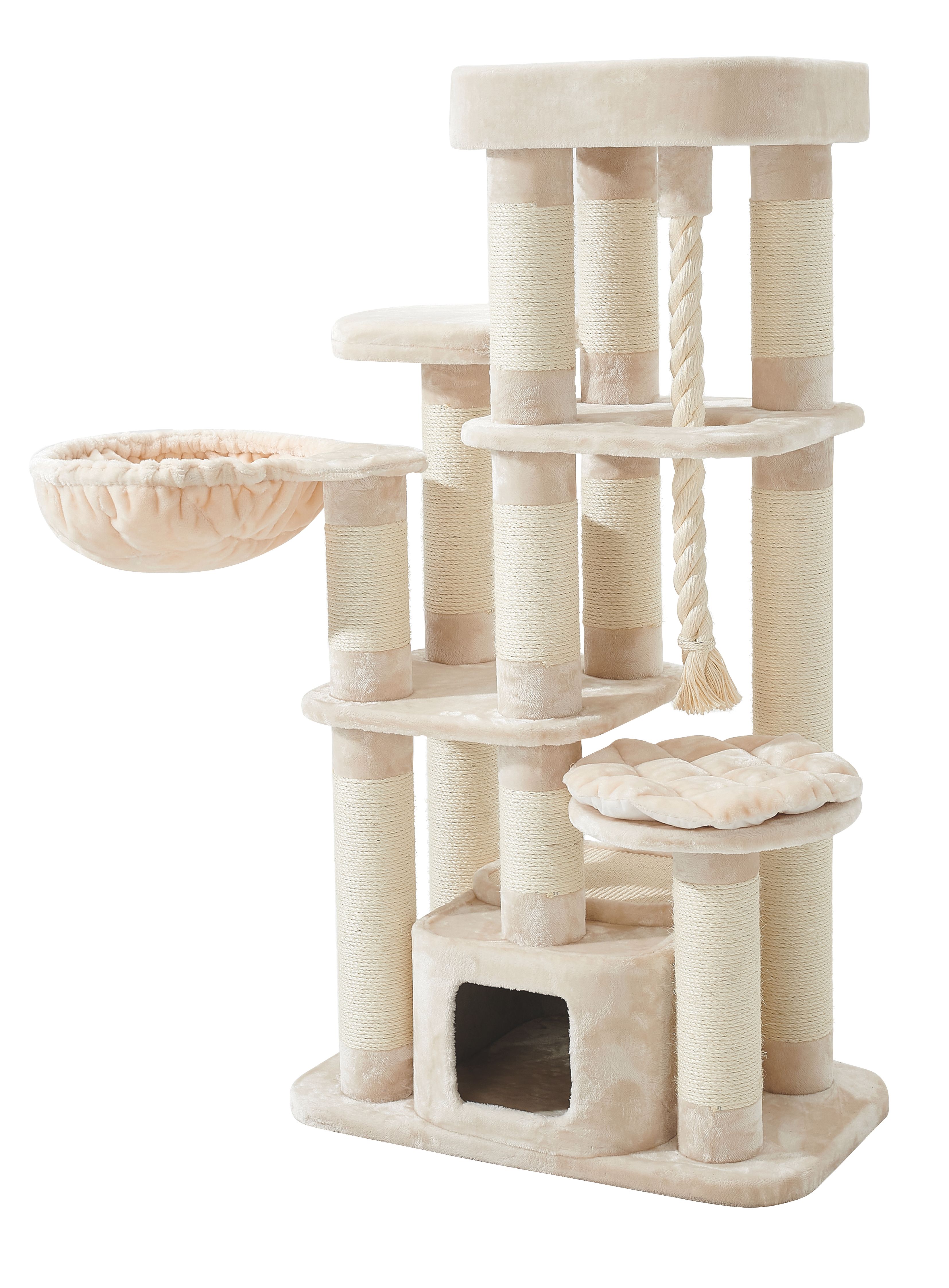 Nobby Kratzbaum Classic BARI In Cream – 64 Cm Hoch, Sisalstamm Ø 9 Cm – Perfekt Für Katzenkrallen
