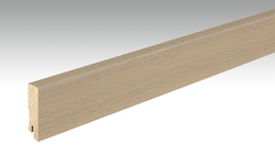 MEISTER Echtholzfurnier-ummantelte Profile Fußleiste Profil 15 F MK 2380 x 60 x 16 mm 1284 Eiche cremeweiß Nature