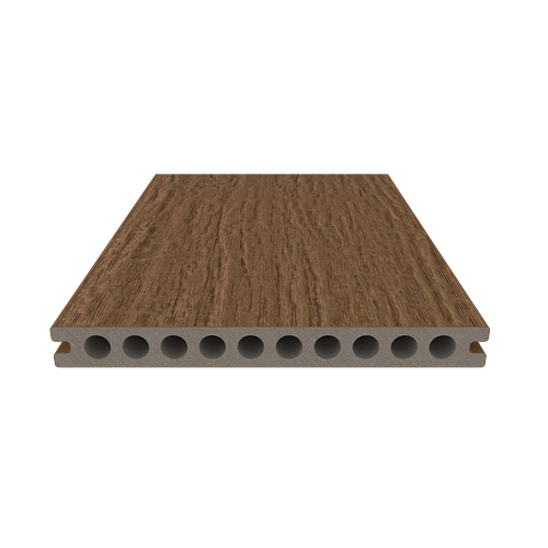 NewTechWood Gigangte Vintage WPC-Terrassendiele Hohlkammer Teak  23 x 210 mm