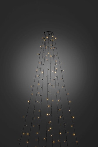 Konstsmide Weihnachtsbeleuchtung  LED Baummantel mit Ring 8 Stränge je 70 Dioden
