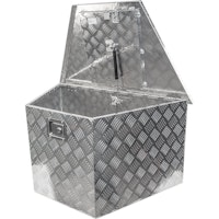 Staubox f. V-Deichsel, Alu, B600/500xT350xH300 mm