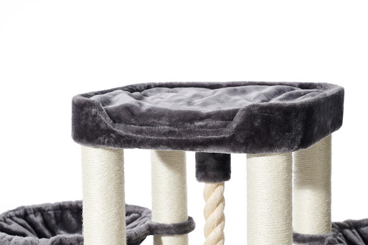 NOBBY Kratzbaum  "MUGLA" dunkelgrau;  50 x 50 x 121 cm