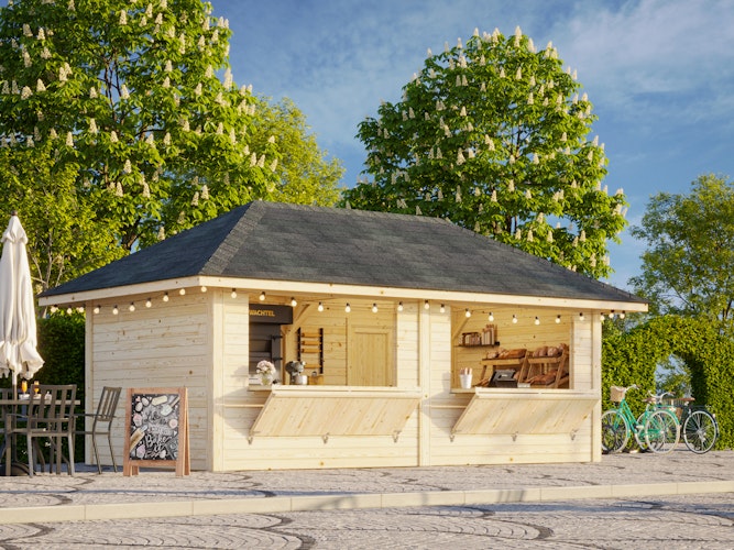 Palmako Kiosk Bianca 16,6 m² Set 111 - 28  mm