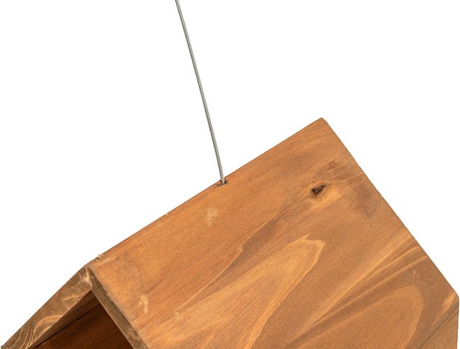 TRIXIE Futterhaus zum Aufhängen & Silo, Kiefernholz, 20 × 24 × 20 cm, braun