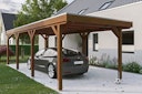 Vorschaubild Skan Holz Grunewald - Flachdach Carport aus Leimholz Breite 321 cm
