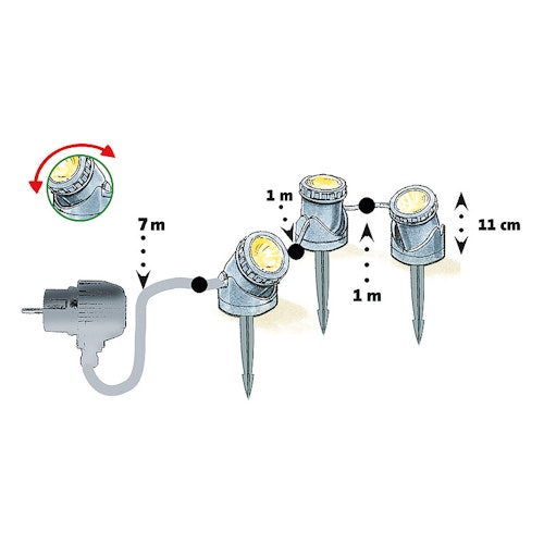 Heissner Teich- und Gartenlicht 3er-Set (U403-T)