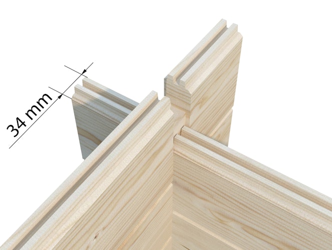 Palmako Gartenhaus Lisa 11,5 m² - 34 mm