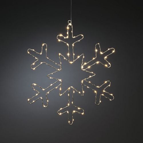 Konstsmide Weihnachtsbeleuchtung  Micro LED Silberschneeflocke