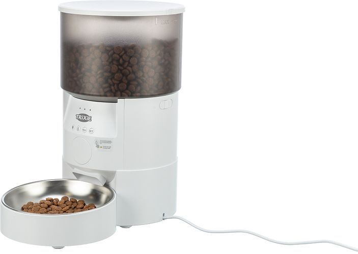 TRIXIE Futterautomat TX-S Smart 3.0L, 3 l/18 × 31 × 18 cm, weiß