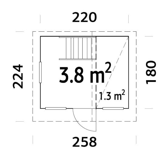 Palmako Kinderspielhaus Tom 3,8 m² - weiß lackiert