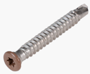 Vorschaubild Cobra Fastener Edelstahlschraube A4 farbiger Kopf für Aluminium- & Holzterrassen VE 50