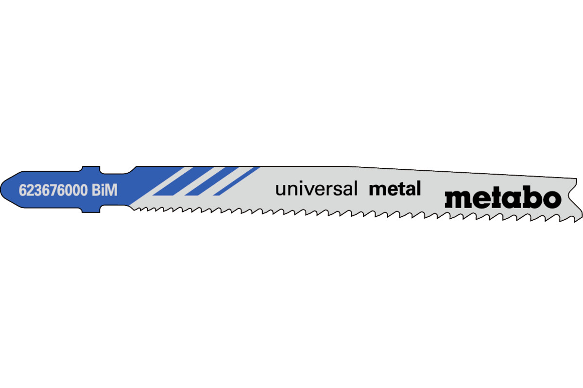 Metabo 5 Stichsägeblätter "universal metal" 74 mmprogressivBiM